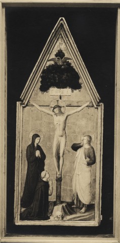 Harvard University Art Museums, Fogg Art Museum — Guido di Pietro - sec. XV - Cristo crocifisso tra la Madonna e san Giovanni Evangelista con donatore — insieme
